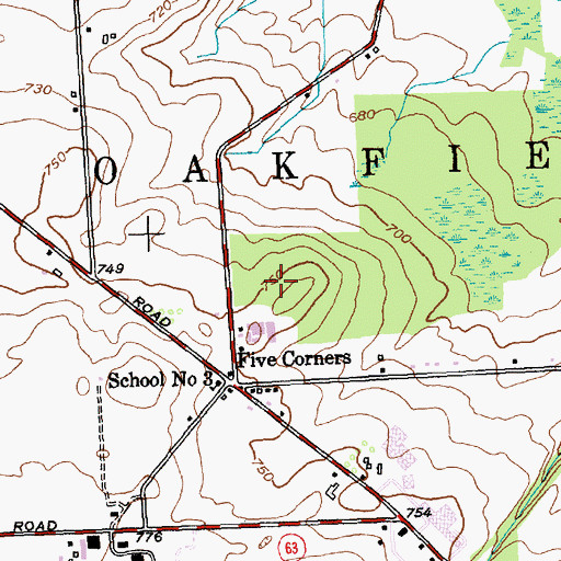 Topographic Map of Lamb Farms, NY