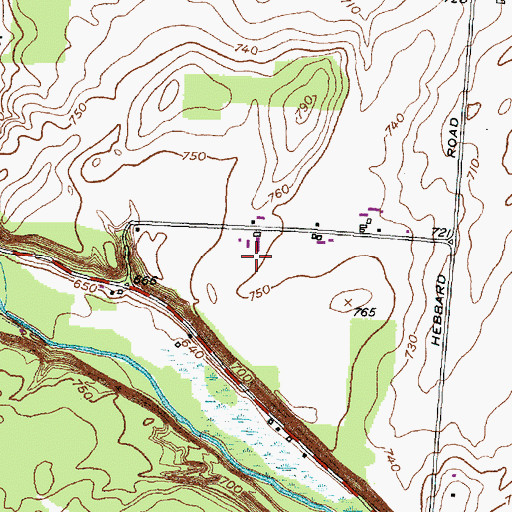 Topographic Map of Stein Farms, NY