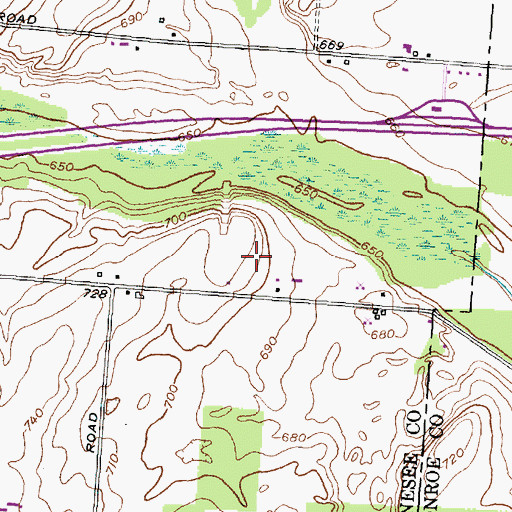 Topographic Map of Miller Brothers Farm, NY