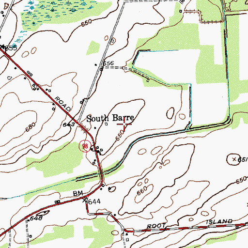 Topographic Map of Triple G Farms, NY