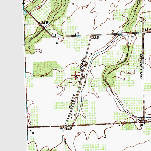 Topographic Map of Sandy Knoll Farms, NY