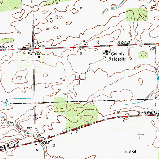 Topographic Map of Panek Farms, NY