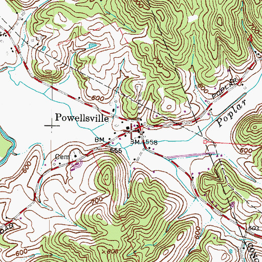 Topographic Map of Green Township School (historical), OH