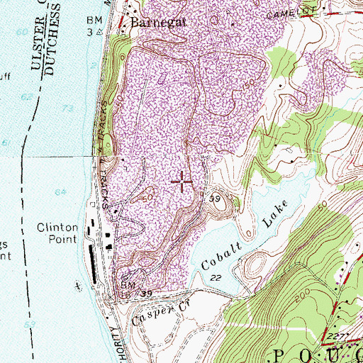 Topographic Map of Clinton Point Quarry, NY