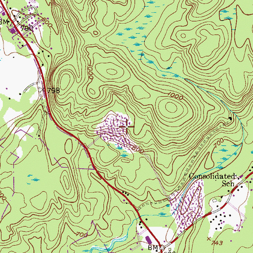 Topographic Map of Byram Quarry, NJ