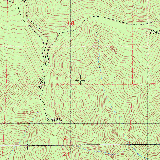 Topographic Map of Shasta National Forest, CA