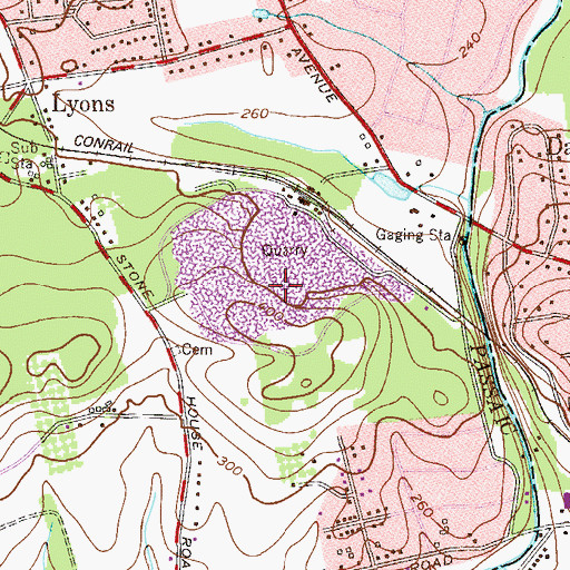 Topographic Map of Millington Quarry, NJ