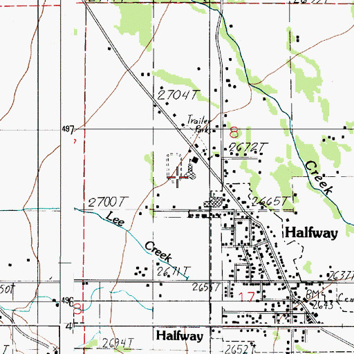 Topographic Map of Pine Eagle Elementary, OR