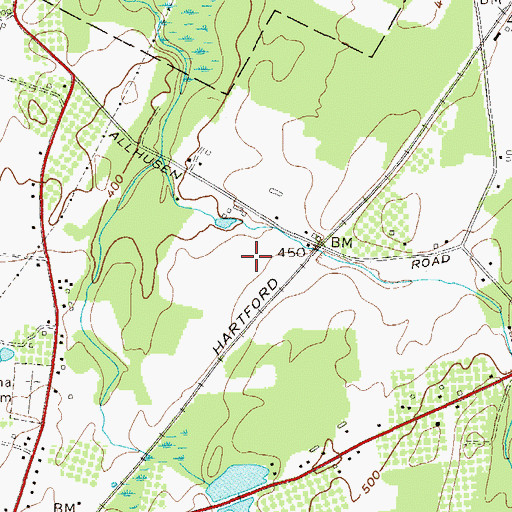 Topographic Map of Adair Vineyards, NY