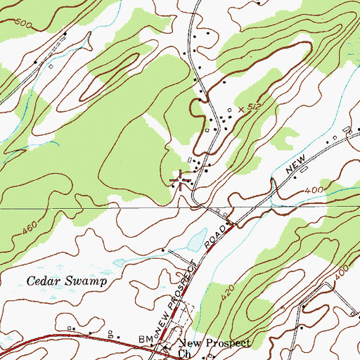 Topographic Map of Brimstone Hill Vineyards, NY