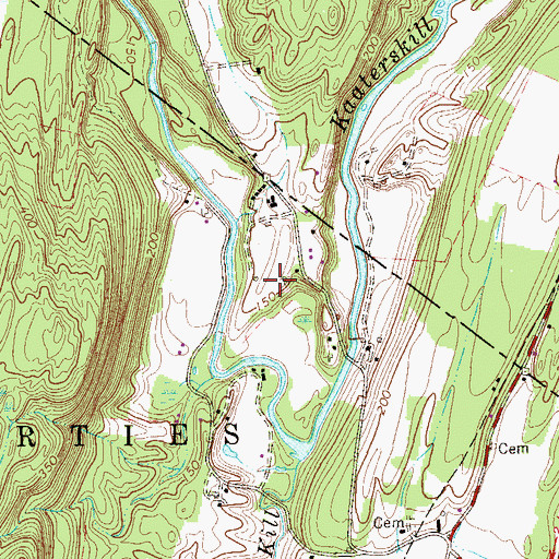 Topographic Map of Cody Creek Community Farm, NY