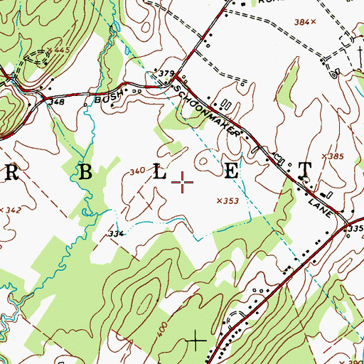 Topographic Map of Stover's Christmas Tree Farm, NY