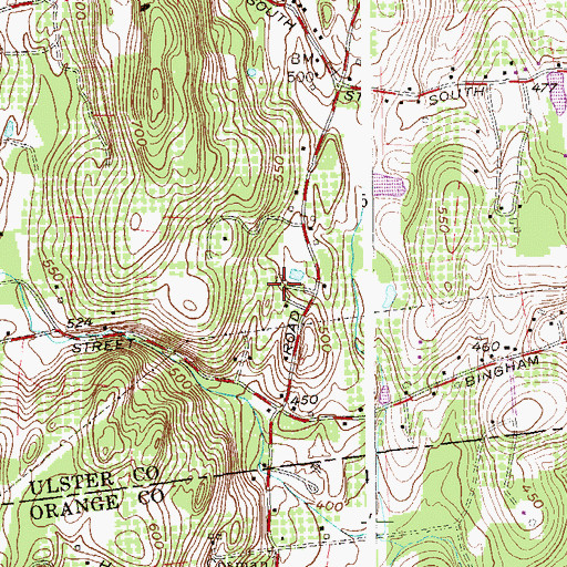 Topographic Map of Troncillito Farms, NY
