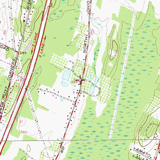 Topographic Map of Twin Star Farms, NY