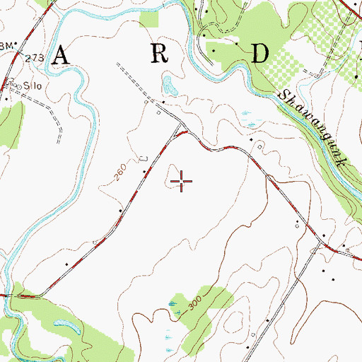 Topographic Map of Whitecliff Vineyard And Winery, NY