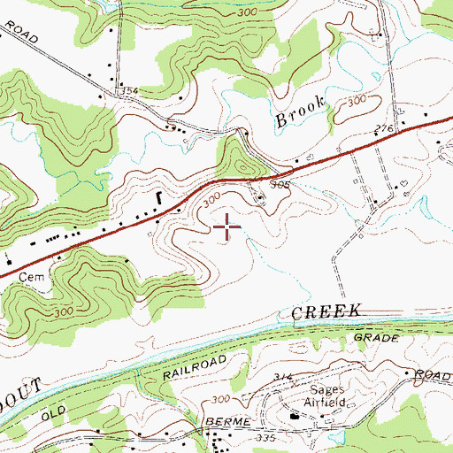 Topographic Map of Arrowhead Farms, NY