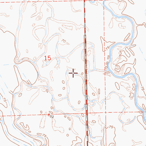 Topographic Map of San Luis National Wildlife Refuge, CA