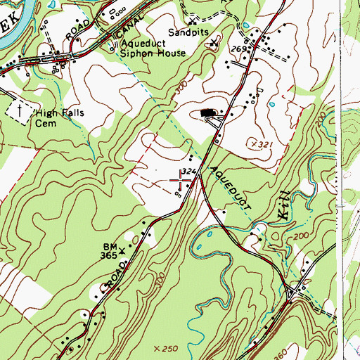 Topographic Map of Harrington Farms, NY