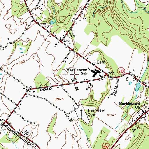 Topographic Map of Little Egg Farm, NY