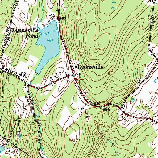 Topographic Map of Morning Garden Farm, NY