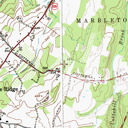 Topographic Map of Twilight Acres, NY