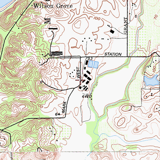 Topographic Map of Ocean View Farms, CA