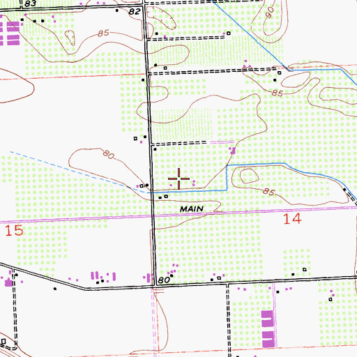 Topographic Map of C And G Farms, CA