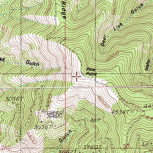Topographic Map of Pine Point, ID
