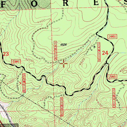 Topographic Map of Plumas National Forest, CA