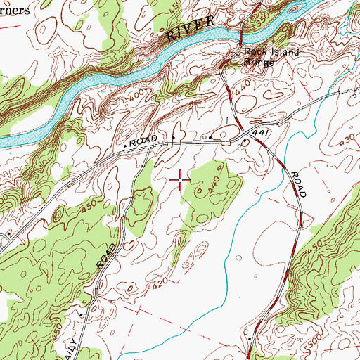 Topographic Map of Locust Acres, NY
