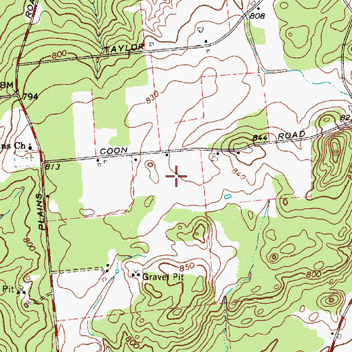 Topographic Map of Maple Leaf Farm, NY