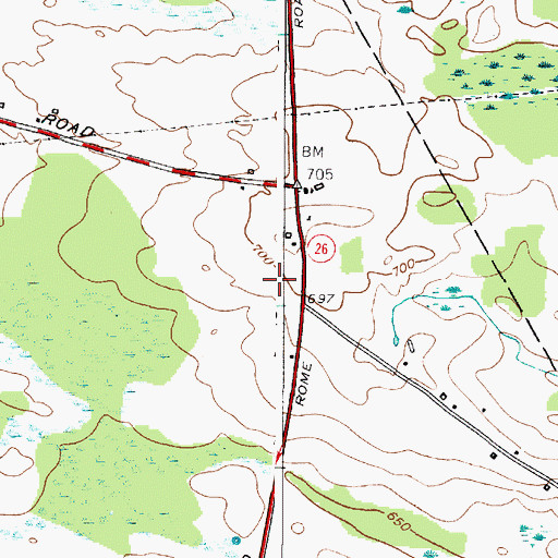 Topographic Map of Windex Farms, NY