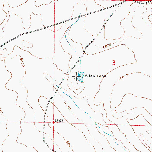Topographic Map of Allan Tank, AZ