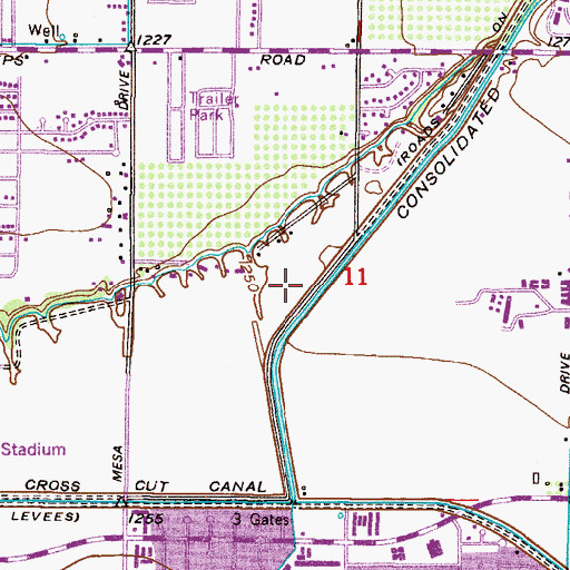 Topographic Map of Brinton Desert Botanical Garden, AZ