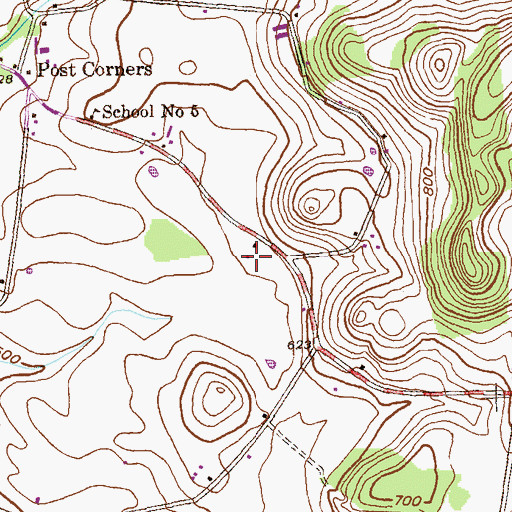 Topographic Map of Happenchance Farm, NY