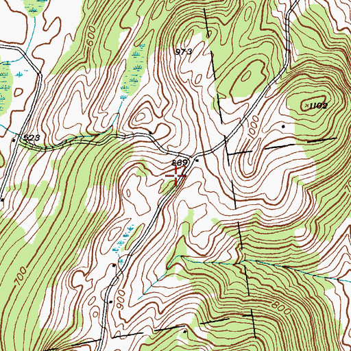 Topographic Map of Mapleland Farm, NY
