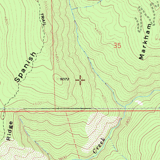 Topographic Map of Mendocino National Forest, CA