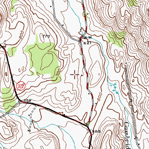 Topographic Map of Sunrise Mountain Buffalo Ranch, NY