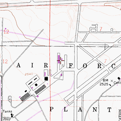 Topographic Map of Palmdale United States Air Force Plant 42, CA