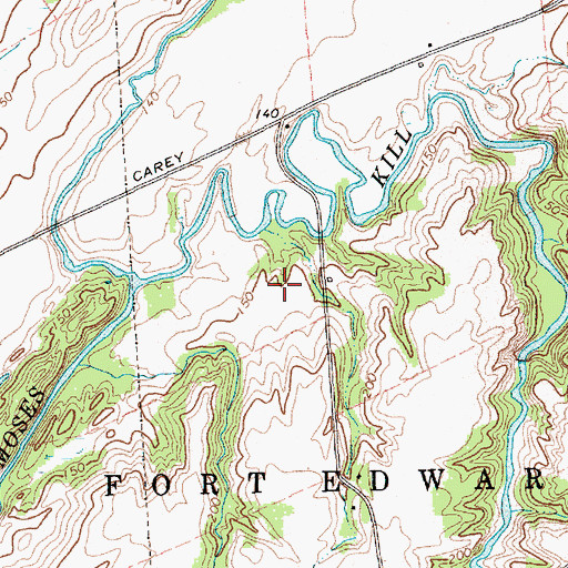 Topographic Map of Moses Creek Farm, NY