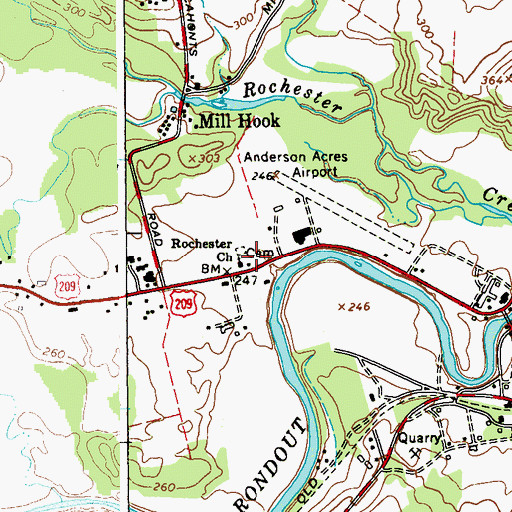 Topographic Map of Rochester Reformed Church Cemetery, NY