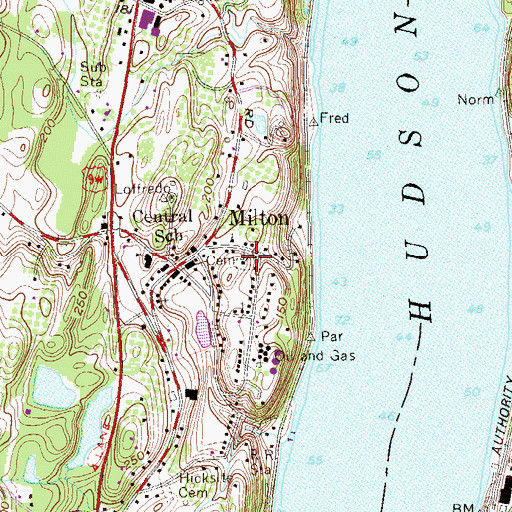 Topographic Map of United Methodist Church Cemetery, NY
