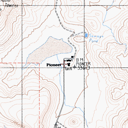 Topographic Map of Pioneer Deep Space Station, CA