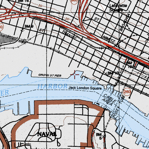 Topographic Map of USS Potomac, CA