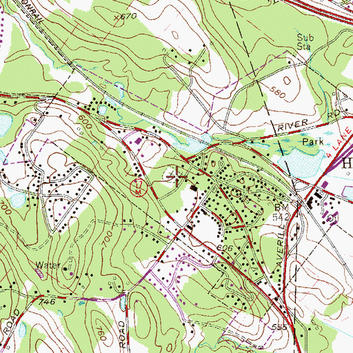 Topographic Map of Saint Anastasia Catholic Cemetery, NY