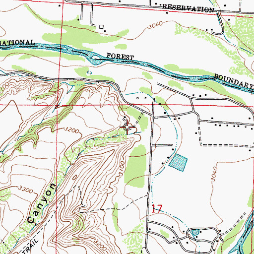 Topographic Map of Allen Canyon, AZ
