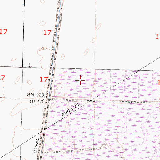 Topographic Map of Kern National Wildlife Refuge, CA