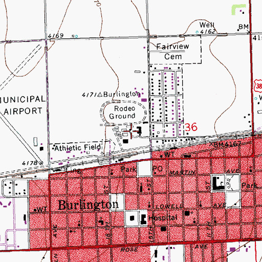 Topographic Map of Philadelphia Toboggan Company Carousel Number 6, CO
