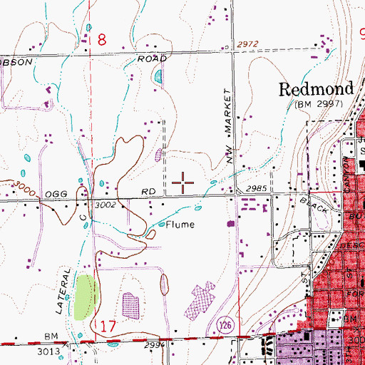 Topographic Map of International School of the Cascades, OR