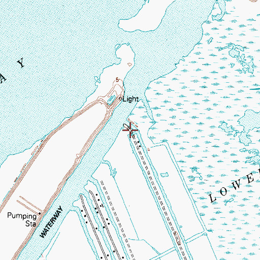 Topographic Map of High Island Recreational Vehicle Park, TX
